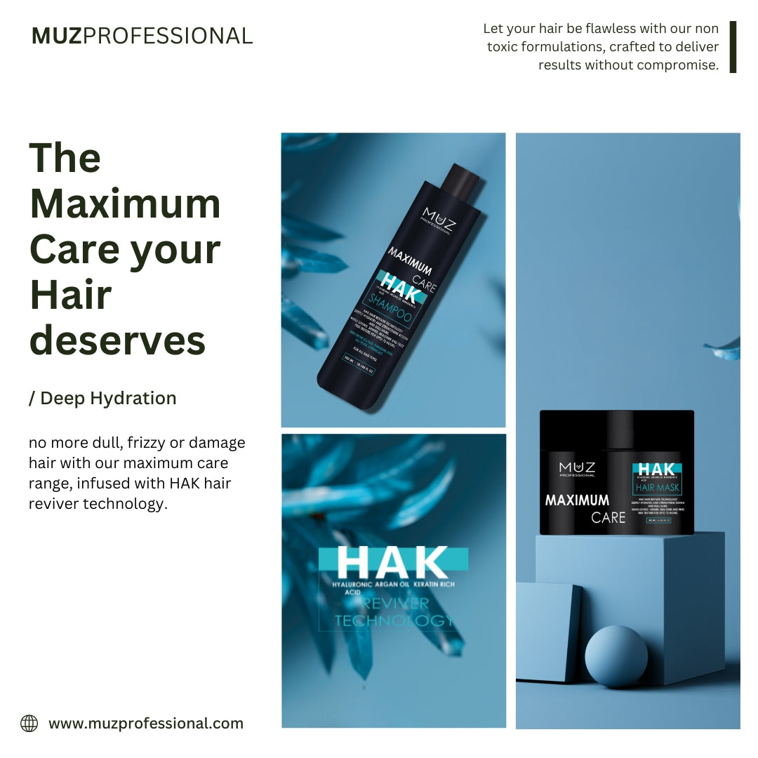 MUZ PROFESSIONAL MAXIMUM CARE HAK INFUSED SHAMPOO 300 ML