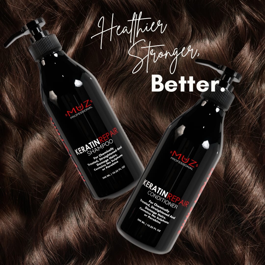 MUZ PROFESSIONAL KERATIN REPAIR SHAMPOO AND CONDITIONER COMBO PACK 300 ML +300 ML