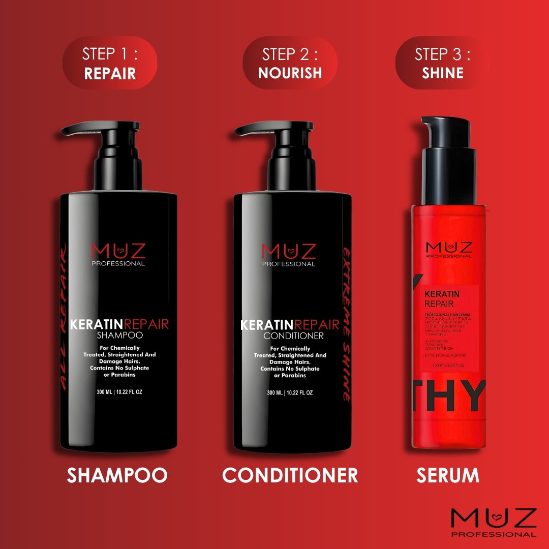 MUZ PROFESSIONAL KERATIN REPAIR HAIR SERUM 100 ML