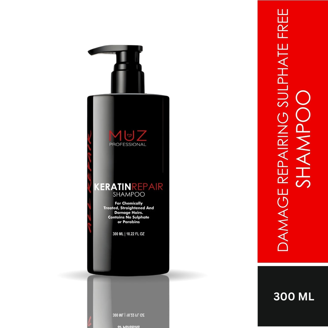 Keratin Repair Shampoo for Chemically Treated & Damaged Hair | Muz