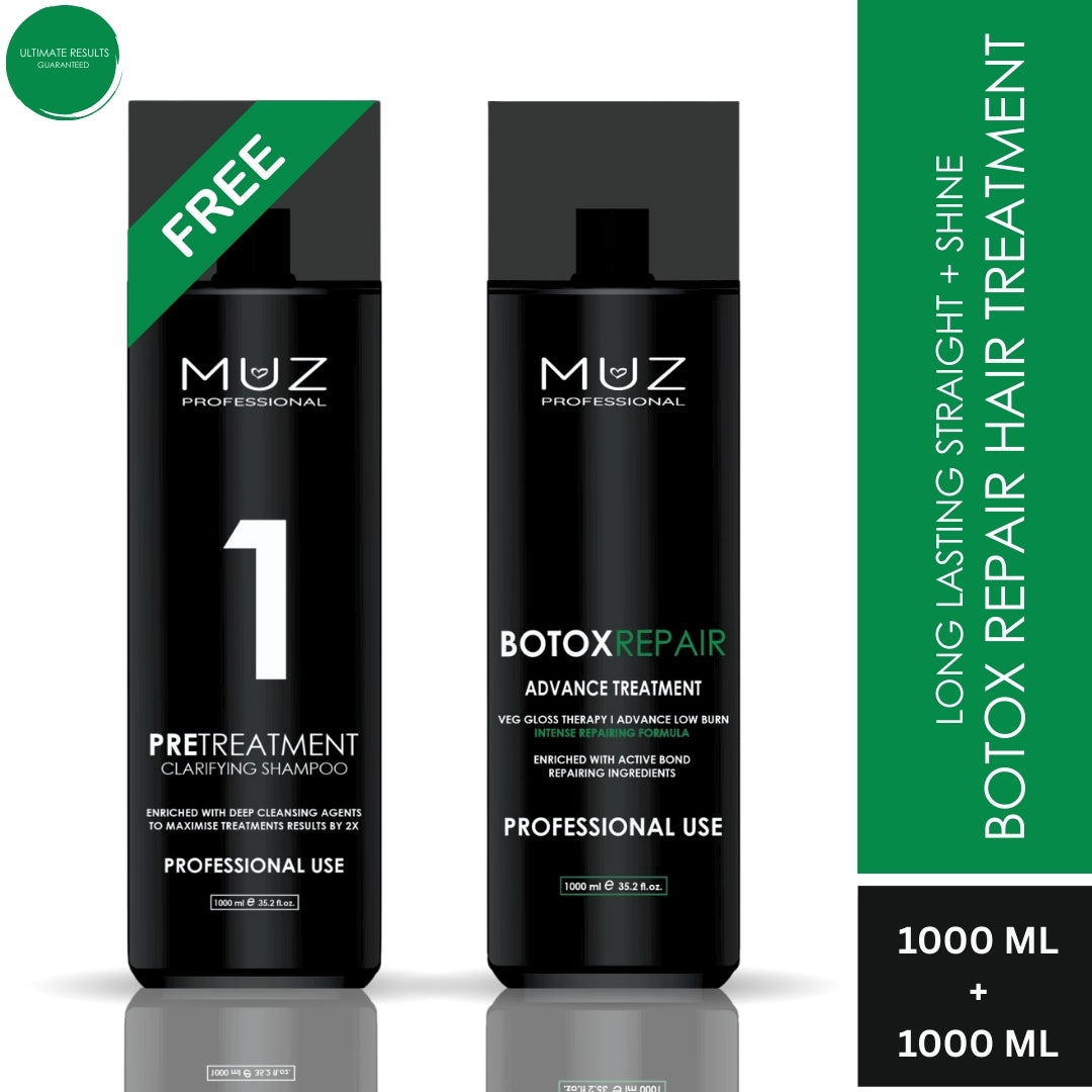 MUZ PROFESSIONAL BOTOX TREATMENT 1000 ML WITH FREE CLARIFYING SHAMPOO 1000 ML