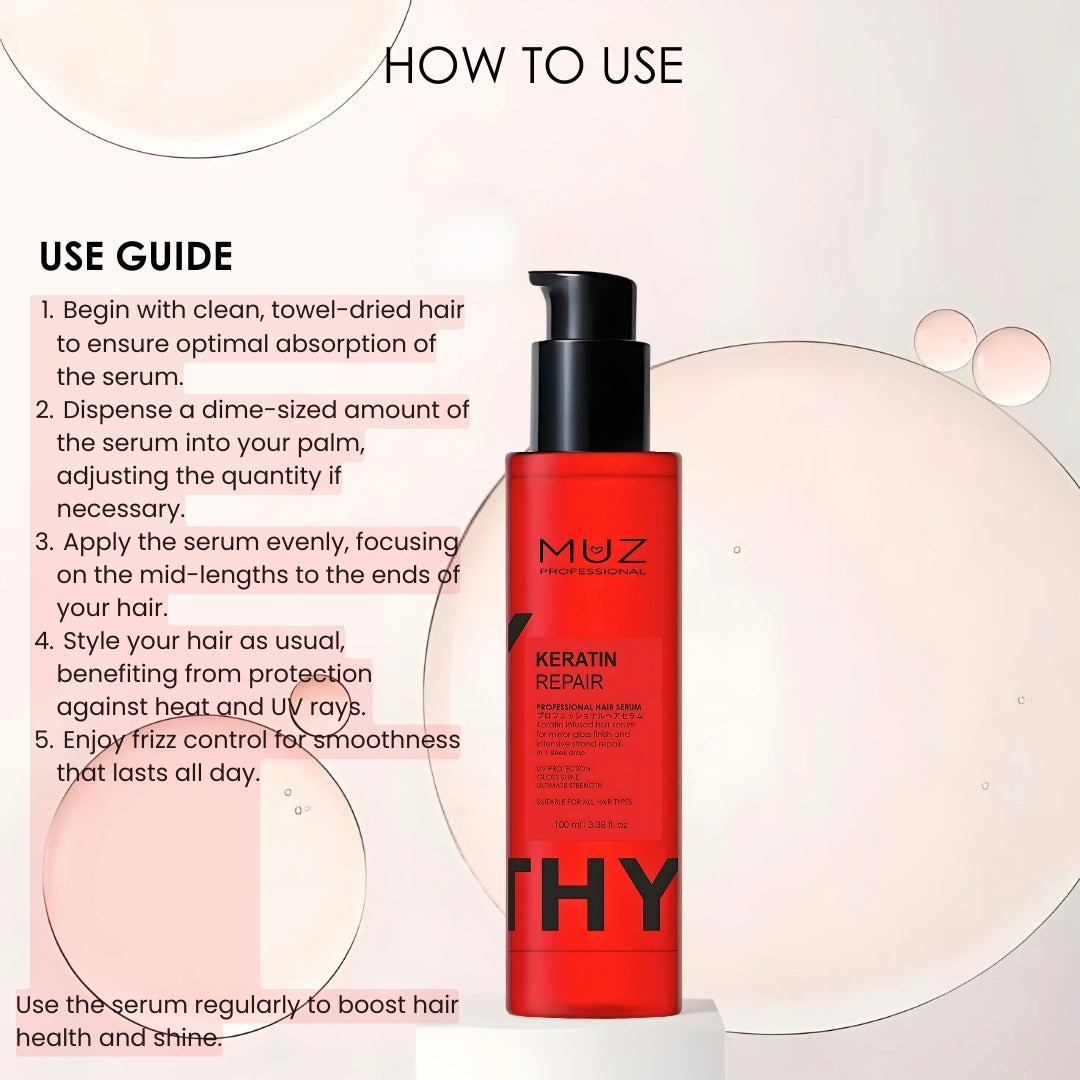 MUZ PROFESSIONAL KERATIN REPAIR HAIR SERUM 100 ML