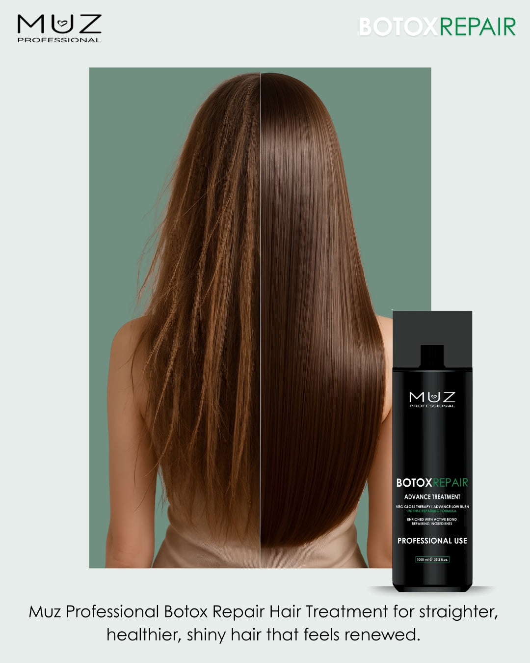 MUZ PROFESSIONAL BOTOX TREATMENT 1000 ML WITH FREE CLARIFYING SHAMPOO 1000 ML