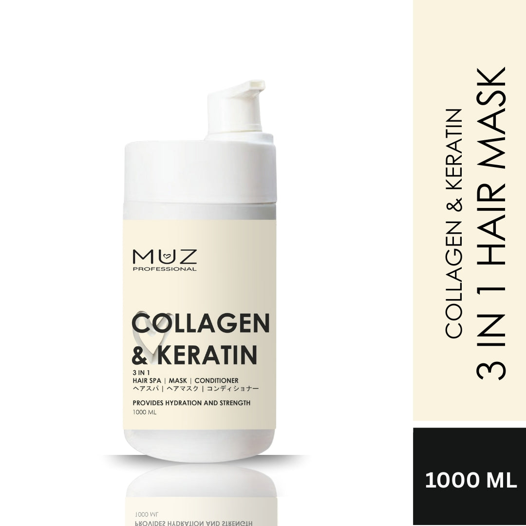 MUZ PROFESSIONAL COLLAGEN & KERATIN 3 IN 1 HAIR MASK 1000 ML